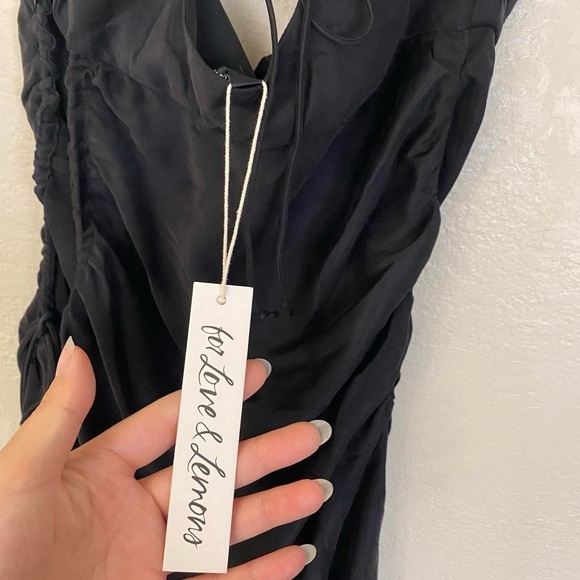 NWT for love and lemons black KYRA mini dress, cutout details, size Xs - Picture 6 of 7